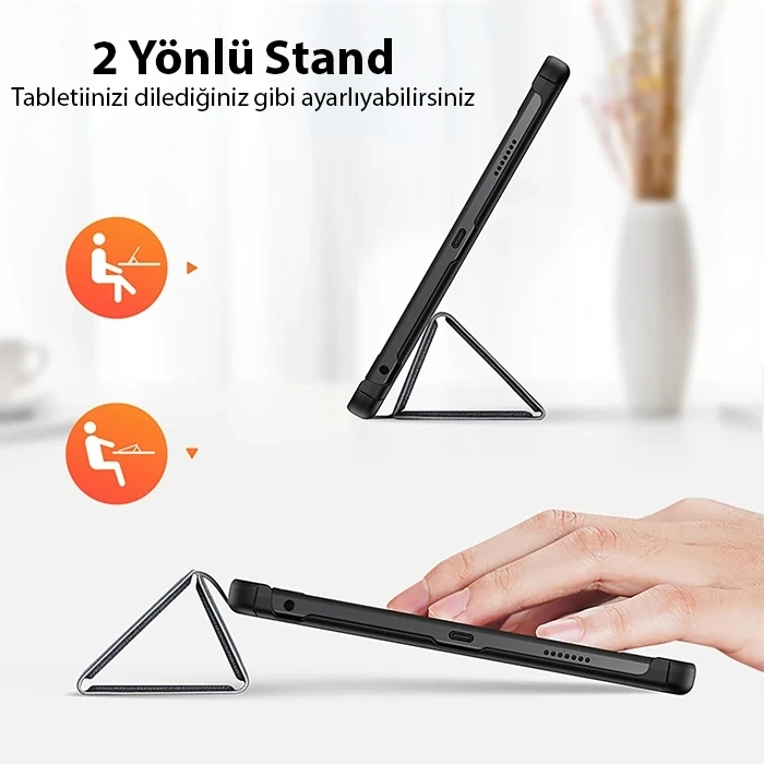 Nevamel Dux Ducis Lenova Tab M10 10.6 Domo Series Premium Deri Kılıf-(5775)