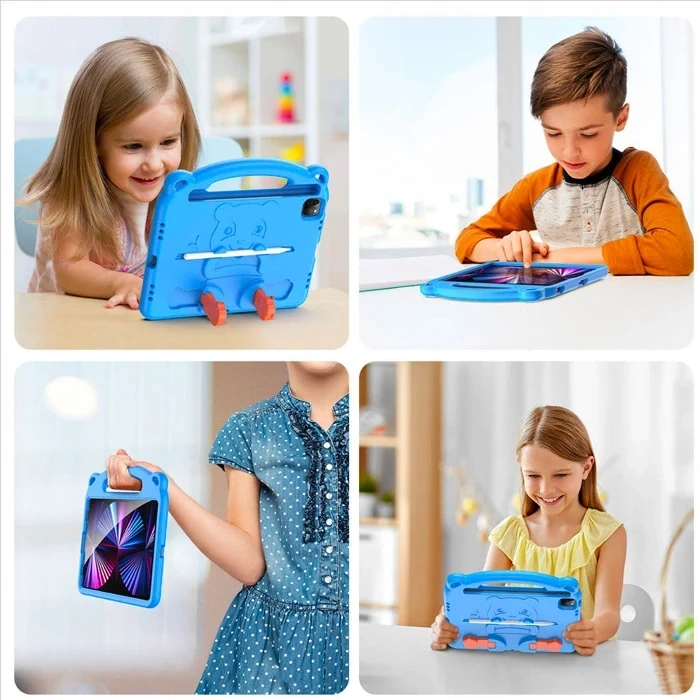 Nevamel Dux Ducis Panda iPad Pro 11 (2018/2020/2021) iPad Air 4-5 Kılıf Çocuk Shockproof Standlı Taşınabilir-(5775)