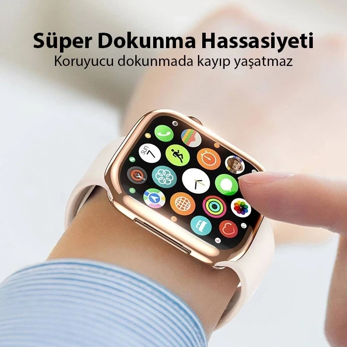 Nevamel Dux Ducis Samo Series Apple Watch 45mm için Soft TPU Full Koruma Ultra İnce Silikon Kılıf-(5775)