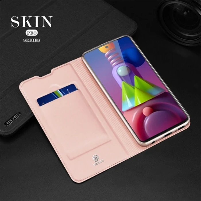 Nevamel DUX DUCİS SM Galaxy M51 Kılıf Kapaklı Flip Cover Kılıf Skin Pro Series Kılıf-(5775)