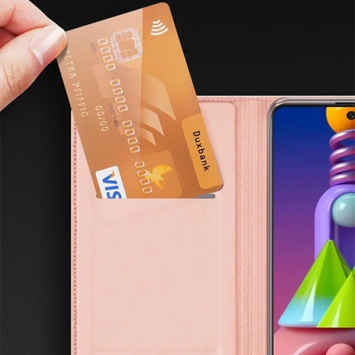 Nevamel DUX DUCİS SM Galaxy M51 Kılıf Kapaklı Flip Cover Kılıf Skin Pro Series Kılıf-(5775)