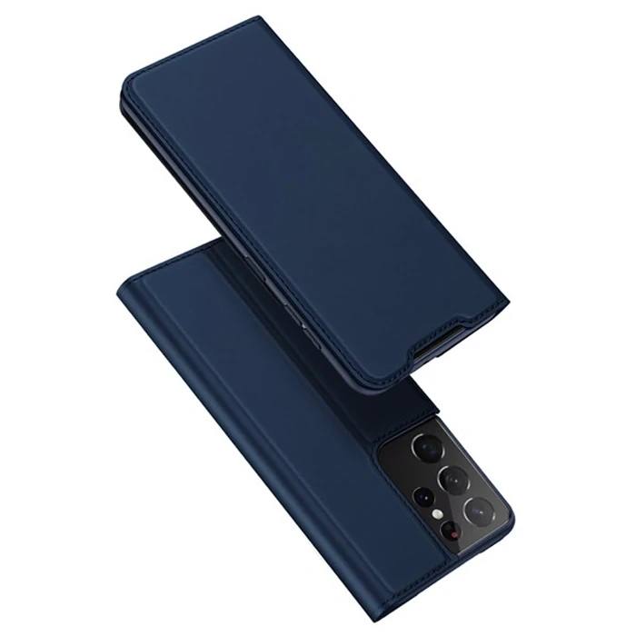 Nevamel Dux Ducis SM Galaxy S21 Ultra Kılıf Flip Cover Kılıf SkinPro Series-(5775)