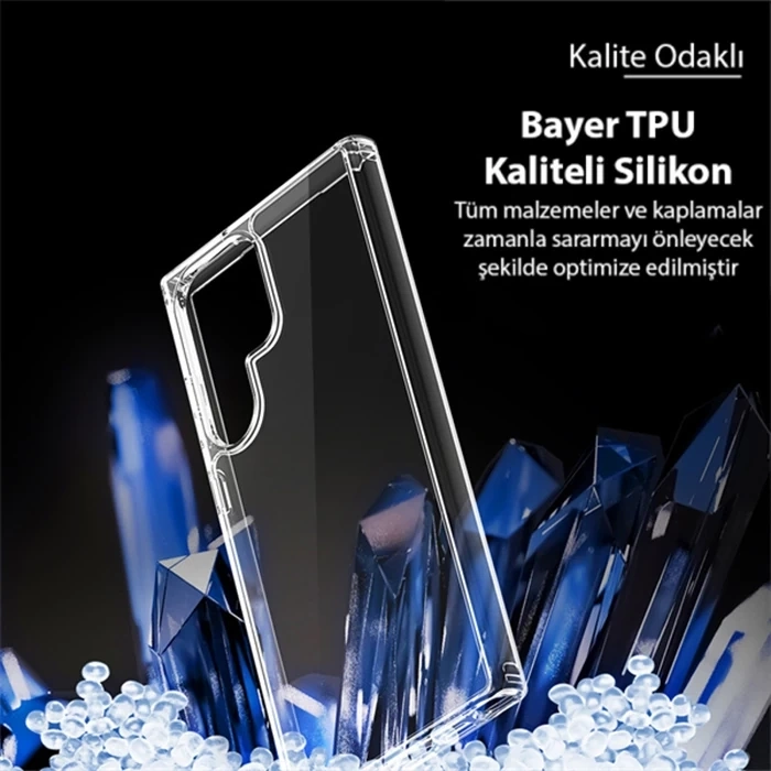 Nevamel Dux Ducis SM Galaxy S23 Ulta Clin Series Shockproof Şeffaf Silikon Kılıf-(5775)
