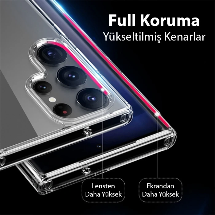 Nevamel Dux Ducis SM Galaxy S23 Ulta Clin Series Shockproof Şeffaf Silikon Kılıf-(5775)