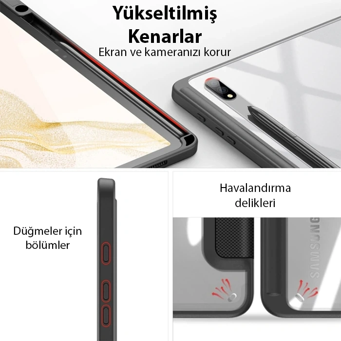 Nevamel Dux Ducis SM Galaxy Tab S8-S7 Kılıf Toby Series Manyetik Kapaklı Kılıf (X700/X706)-(T870/T875/T876B)-(5775)