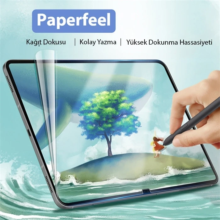 Nevamel Dux Ducis SM Galaxy Tab S8 Ultra S9 ultra Paperfeel Pet Ekran Koruyucu 0.15mm Darbe Emici Film-(5775)