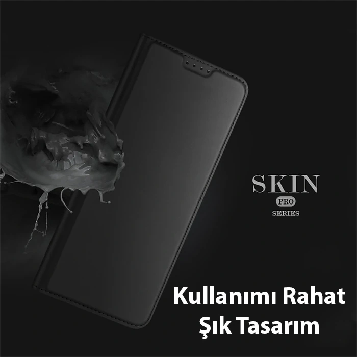 Nevamel Dux Ducis Xiaomi Poco X5 Pro 5G Kılıf Skin Pro Series Flip Cover Kapaklı Kılıf-(5775)