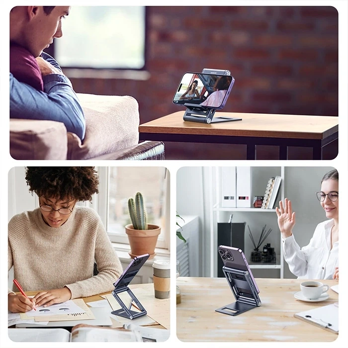 Nevamel Dux Ducis Z-Shape Alüminyum Alaşımlı Katlanır Telefon Standı-(5775)