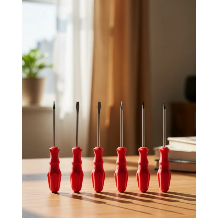 Nevamel® Düz ve Yıldız Başlıklı 7li Tornavida Seti Ergonomik Tutma