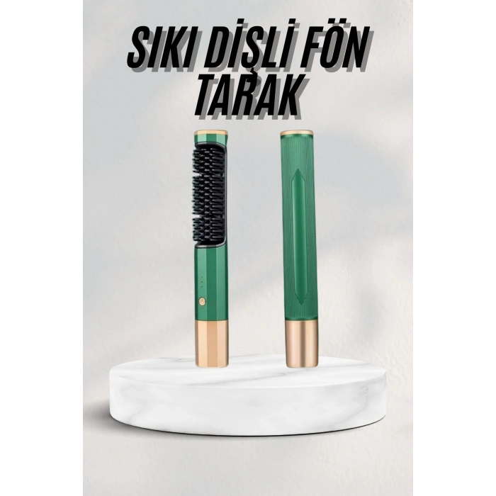 Nevamel® Düzleştirici Fırça Saç Düzleştirici Arada Fön Tarak Taşınabilir