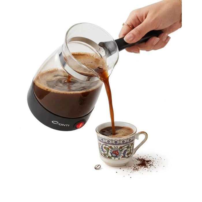 Nevamel® Elektrikli Cam Türk Kahvesi Makinesi 0.5 Litre 650W Kahve Yapma Makinesi