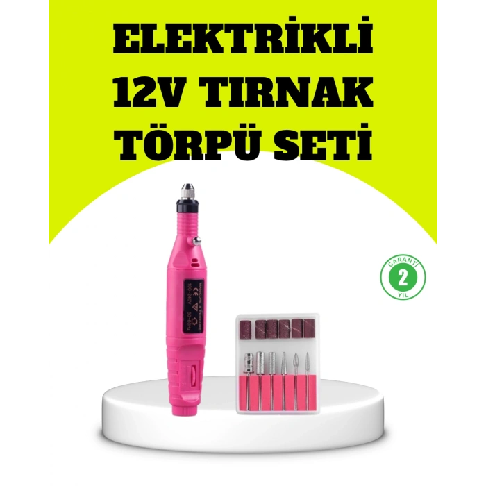 Nevamel Elektrikli Manikür Pedikür Törpü Seti 6 Başlıklı