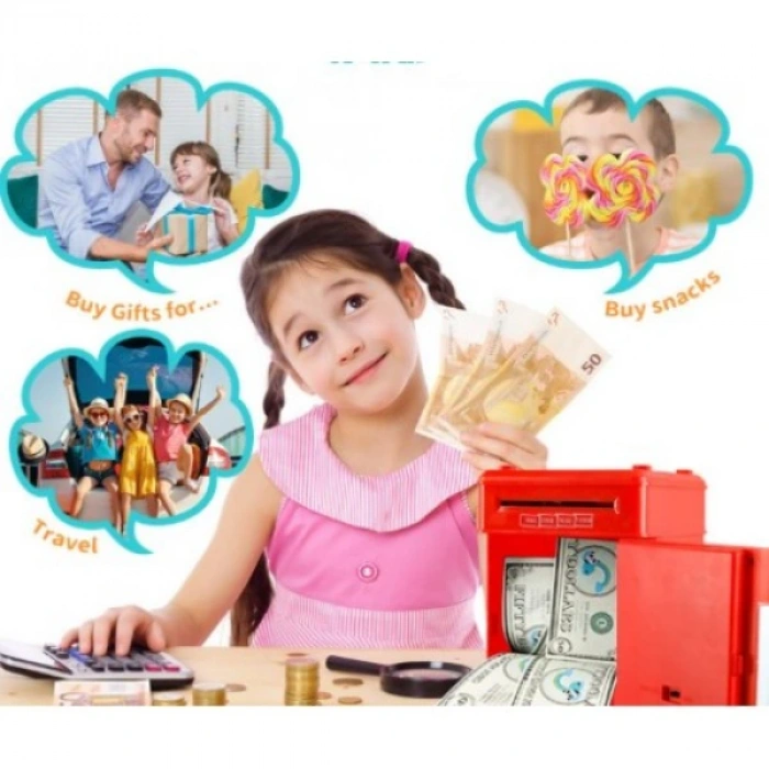 Nevamel Elektronik Şifreli Kasa Otomatik ATM Kumbara