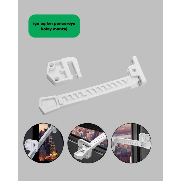 Nevamel® Emniyet Amaçlı Pencere Açılma Sınırlayıcı Aparat 2 Adet
