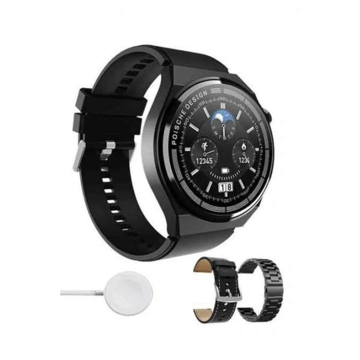 Nevamel® En Çok Tercih Edilen Akıllı Saat Amoled Ekran Nabız Sensörü GPS Uyumlu Adımsayar