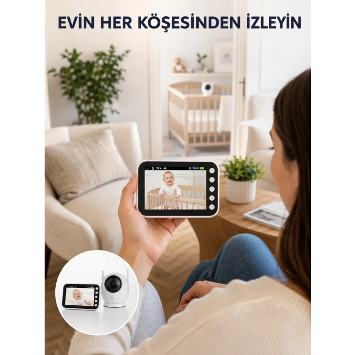 Nevamel® Enerji Tasarruflu Bebek İzleme Kamerası Gece Görüşlü Yeni Nesil