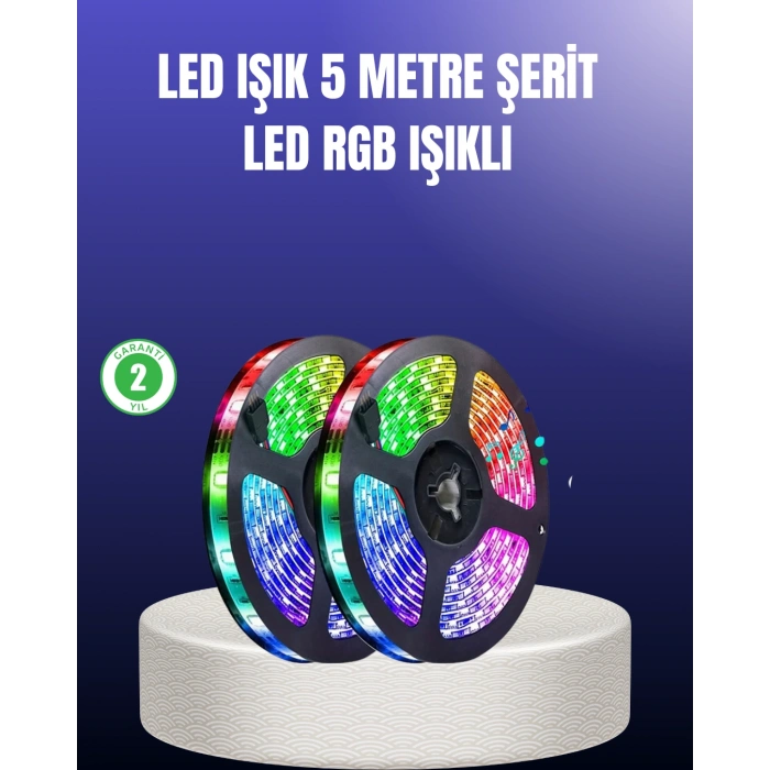 Nevamel Enerji Tasarruflu RGB Şerit LED 5 Metre