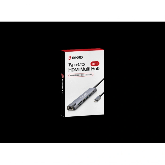 Nevamel® ENKADO EKD-TP42 Type-C to To HDMI 2PD 2 USB 2.0 HDMI 4K + SD/TF Ethernet 100mbs Multi· Hub(1923)