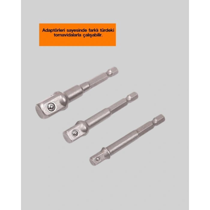 Nevamel® Ergonomik 16 Parça Bits Tornavida Uç ve Adaptör Seti