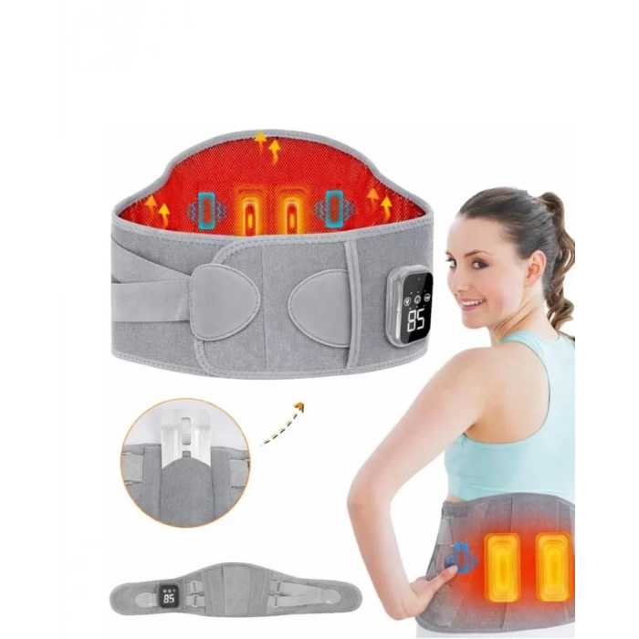 Nevamel® Ergonomik Isı Terapili Titreşimli Bel Kemeri Taşınabilir Tasarım