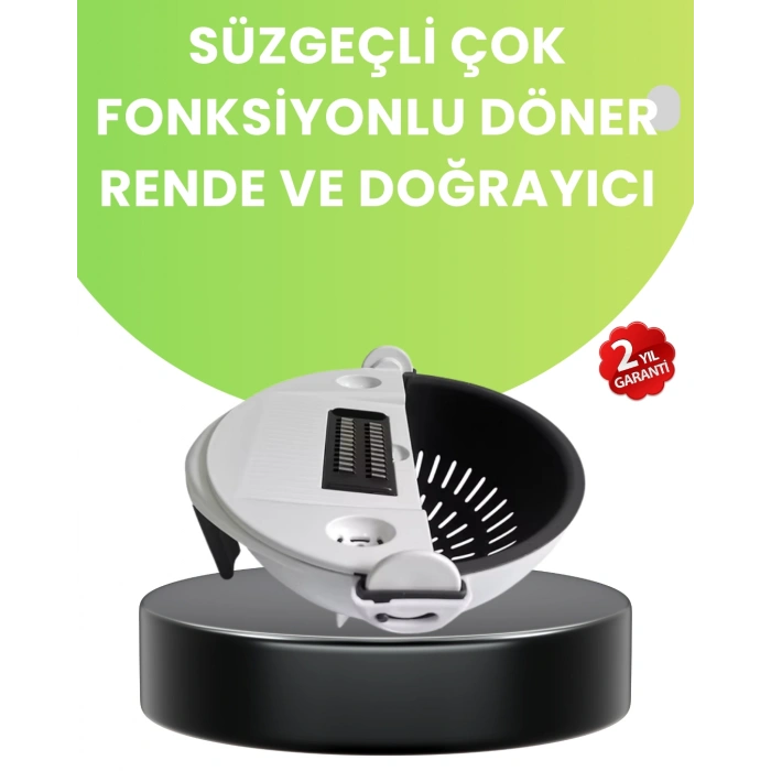 Nevamel Ergonomik Sebze Rendeleyici ve Süzgeç Hazneli Dilimleyici