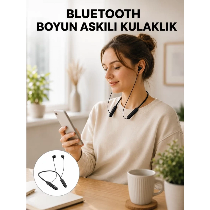 Nevamel® Ergonomik Tasarımlı Bluetooth Kulaklık – Gürültü Azaltmalı Manyetik Yeni Nesil