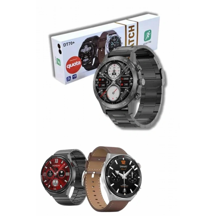 Nevamel Erkeklere Özel Akıllı Saat Çelik Kordon Bluetooth Bağlantılı İOS ve Android Uyumlu