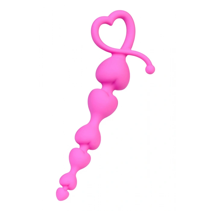 Nevamel® Eromantica Anal Zinciri, Silikon, Pembe, 18,5 Cm, Ø 3,1 Cm