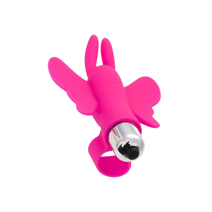 Nevamel® Eromantica Butterfly Parmak Kelebek Vibratörü, Silikon, Pembe, 10 Cm