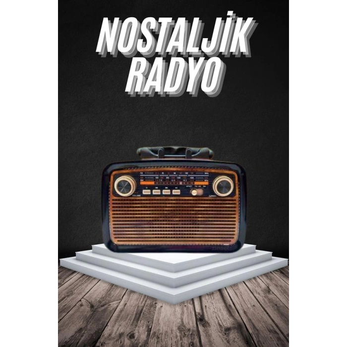 Nevamel Eskitme Nostalji Tasarımlı Bluetoothlu Nostalji Radyo Ahşap Nostaljik Görünümlü