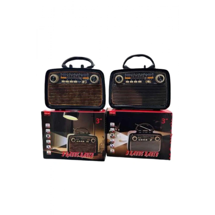 Nevamel Eskitme Nostalji Tasarımlı Bluetoothlu Nostalji Radyo Ahşap Nostaljik Görünümlü