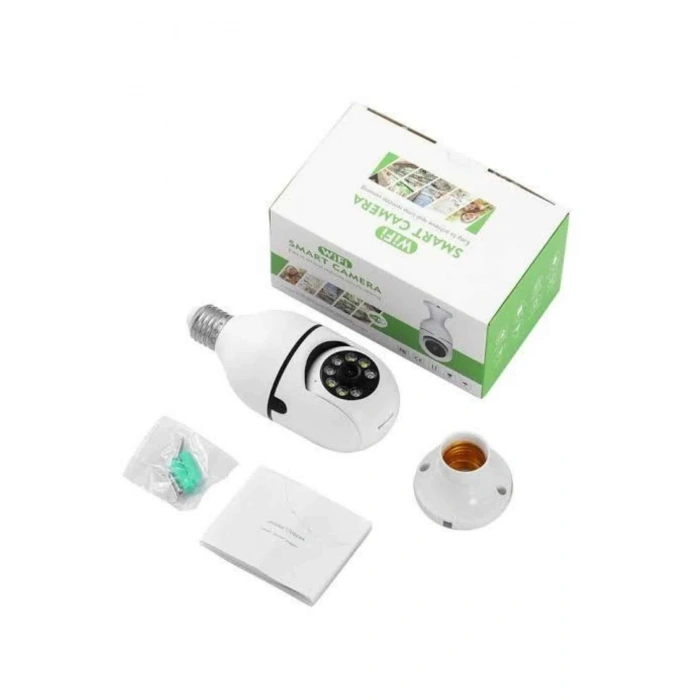 Nevamel® Ev Kamerası Wifi Kamerası Gece Görüşlü Akıllı Ampül Kamera