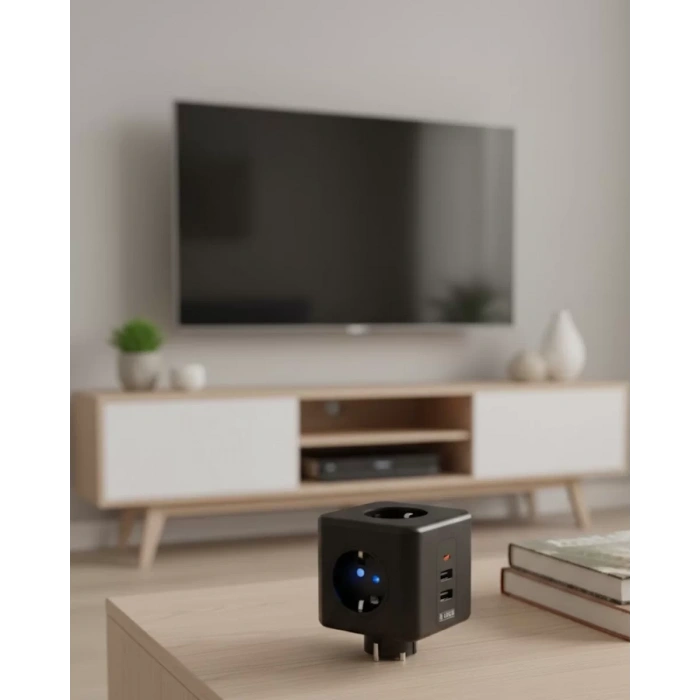 Nevamel® Ev ve Ofis Kullanımı İçin Akım Korumalı USB Girişli Priz