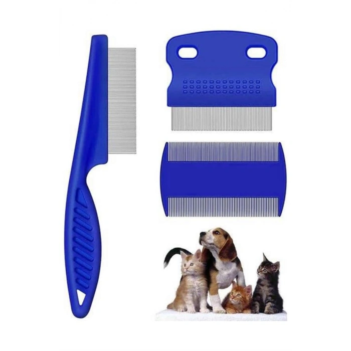 Nevamel Evcil Hayvan Tarak Seti 4lü Bit Tarağı Ked Köpek Tüyüne Uygun