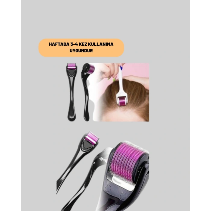 Nevamel Evde Güvenli Kullanım İçin Titanyum Derma Roller – Siyah Saplı