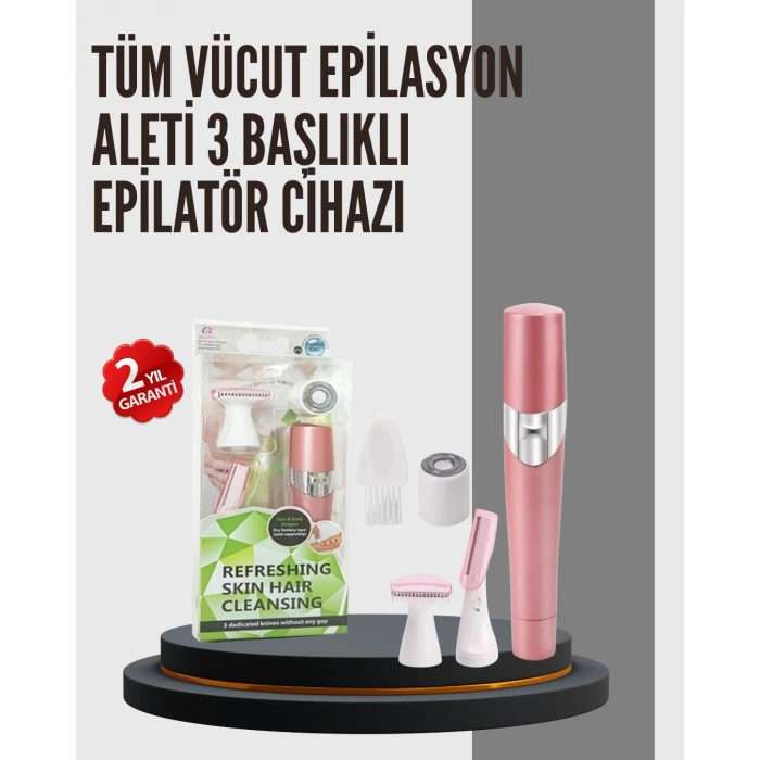 Nevamel® Evde Kolay Epilasyon İçin Taşınabilir Tüy Alma Cihazı