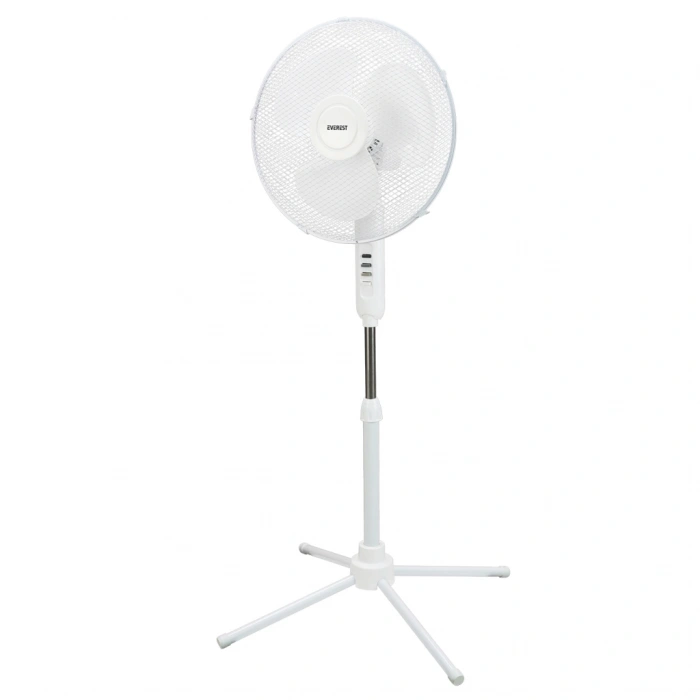 Nevamel® EVEREST FAN10 BEYAZ EcoWind 3 Kademeli Hız 40cm 3 Kanat Pervane ve Çerçeve 45W Otomatik Salınım Yükseklik Ayarlı Vantilatör(1923)