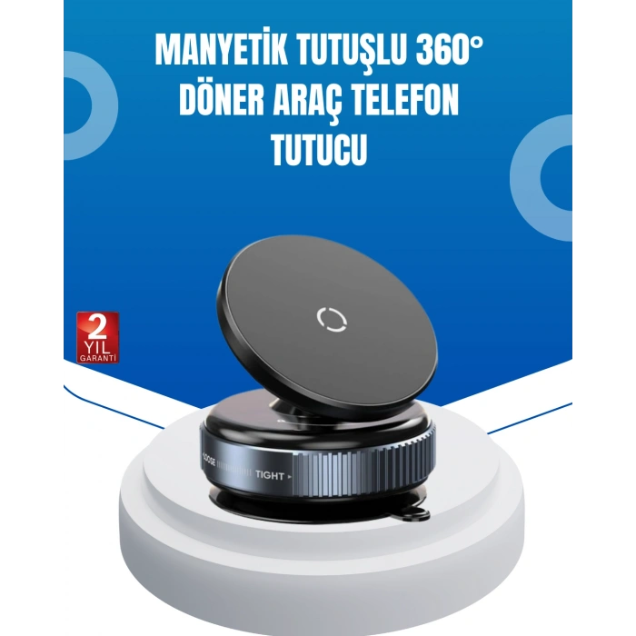 Nevamel Evrensel Manyetik Araç Telefon Tutucu 360° Döner Başlık