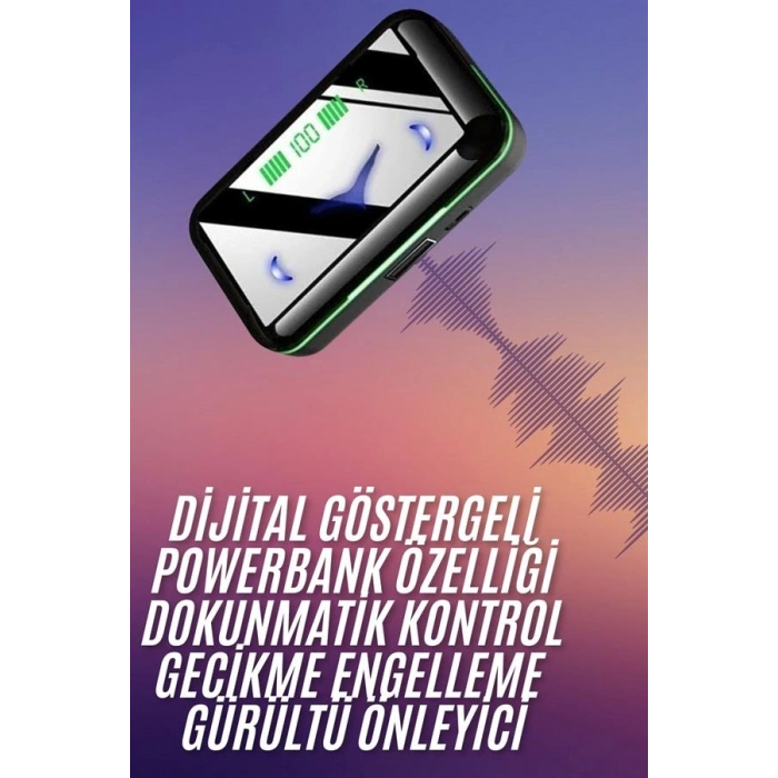 Nevamel Extra Bass Kablosuz Kulaklık Işıklı Bluetooth Kulaklık Powerbank Özellikli