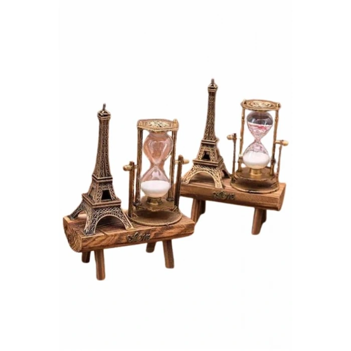 Nevamel Eyfel Kuleli Kum Saati Dekoratif Hediyelik Eşya Retro Eyfel Kulesi