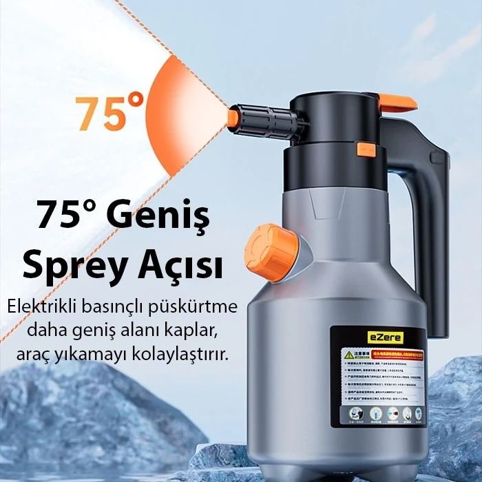 Nevamel EZERE 2L Yüksek Basınçlı Şarjlı Köpük Makinası Oto Yıkama Pompası Köpük Püskürtücü-(5775)