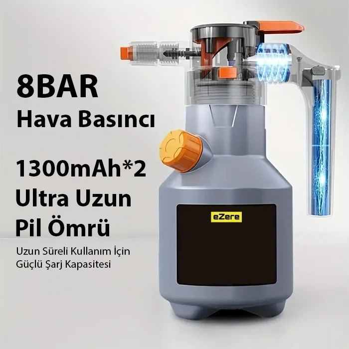 Nevamel EZERE 2L Yüksek Basınçlı Şarjlı Köpük Makinası Oto Yıkama Pompası Köpük Püskürtücü-(5775)