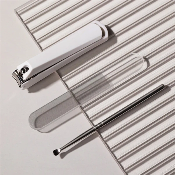 Nevamel EZERE 3in1 Taşınabilir Tırnak Makası + Törpü + Kulak Kaşığı Bakım Seti-(5775)