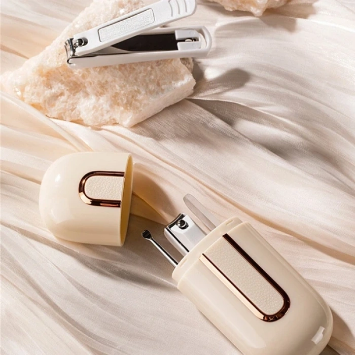 Nevamel EZERE 3in1 Taşınabilir Tırnak Makası + Törpü + Kulak Kaşığı Bakım Seti-(5775)