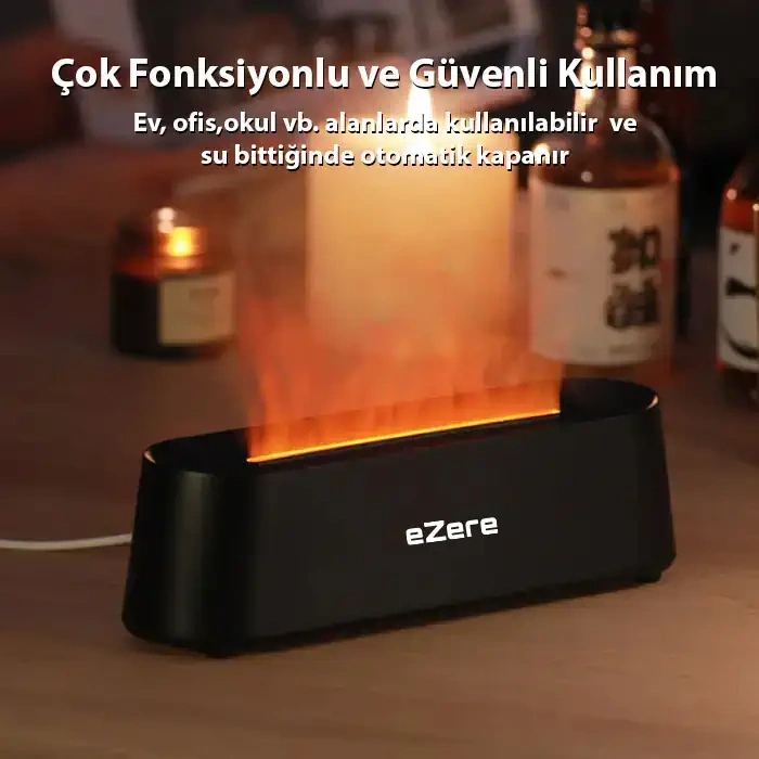 Nevamel Ezere A3 Ev ve Ofis için Alev Difüzörü ve Ultrasonik Hava Nemlendici-(5775)