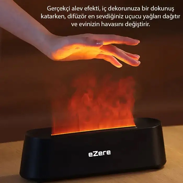 Nevamel Ezere A3 Ev ve Ofis için Alev Difüzörü ve Ultrasonik Hava Nemlendici-(5775)