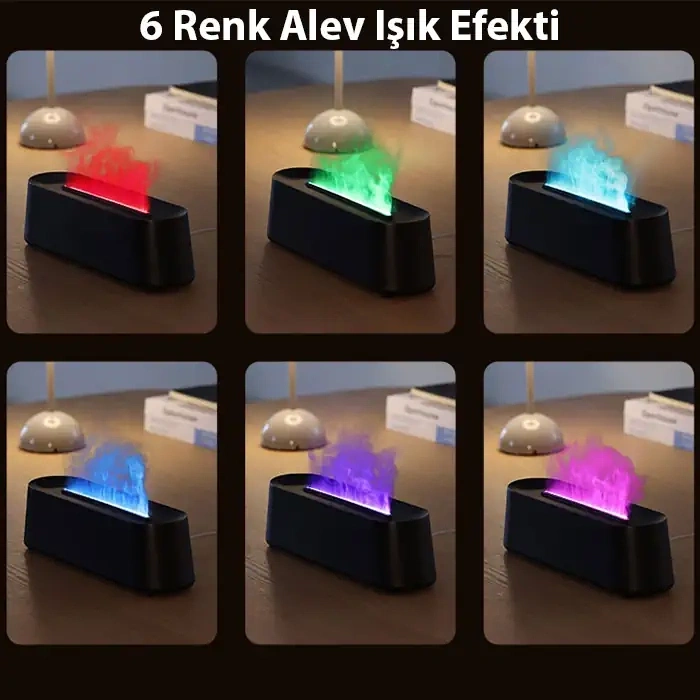 Nevamel Ezere A3 Ev ve Ofis için Alev Difüzörü ve Ultrasonik Hava Nemlendici-(5775)