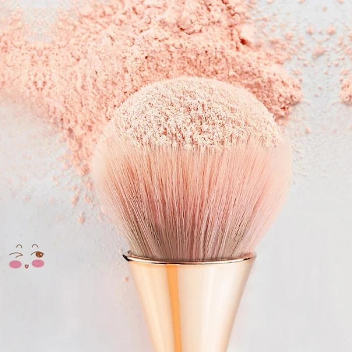 Nevamel EZERE Altın Makyaj Fırçası Pudra Fırçası Fondöten Fırçası Allık Fırçası-(5775)