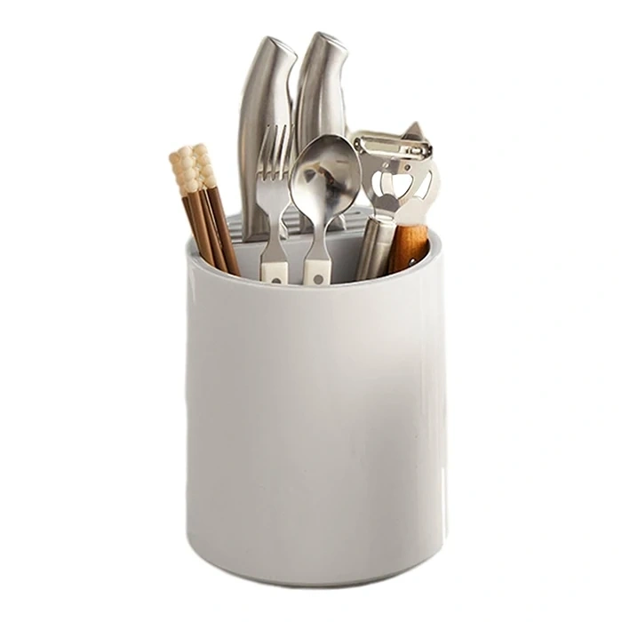 Nevamel EZERE Çatal - Bıçak - Kaşık Saklama Ve Kurutma Kutusu Dönebilen Mutfak Düzenleyici-(5775)