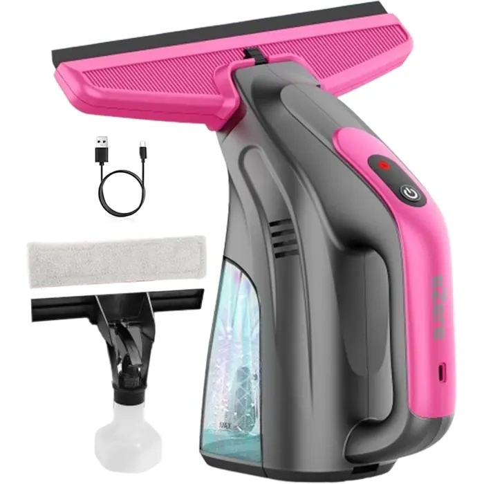 Nevamel® Ezere ClearView Şarjlı Cam Temizleyici Silme Makinesi Mikrofiber Başlıklı-(5775)